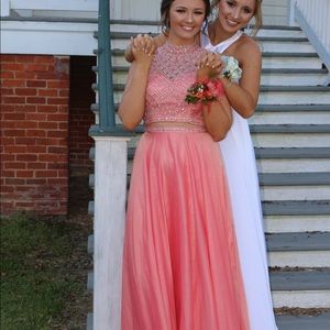 coral prom dress